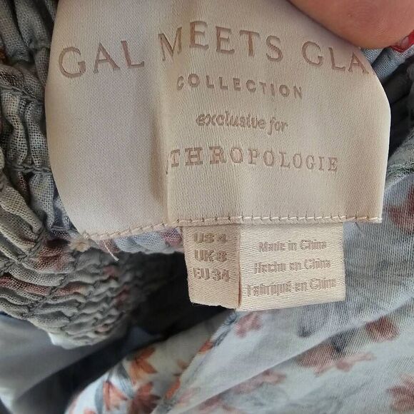 Anthropologie Gal Meets Glam Womens Marianna Floral Dress Fit & Flare Size 4 - Picture 10 of 11